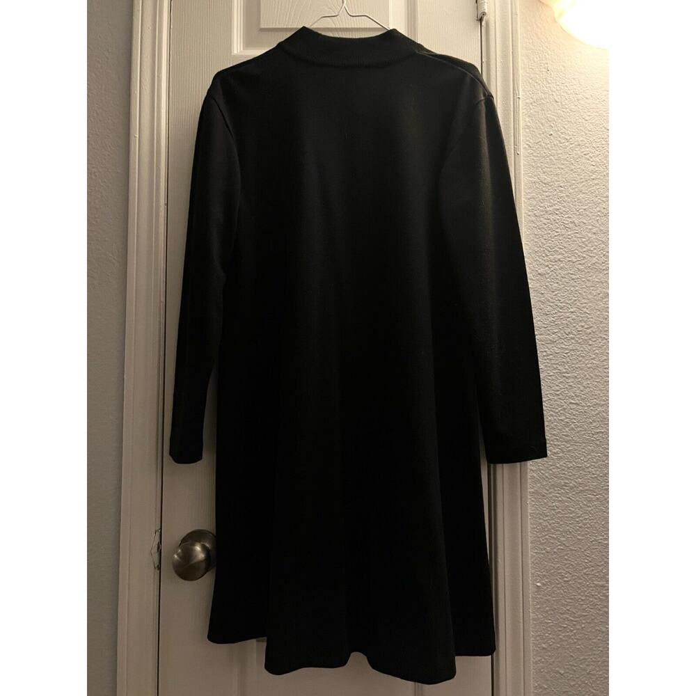 Liz Claiborne Blazer Dress Women's Petite Large Black Wool Embroidered VTG 80s - Picture 7 of 12